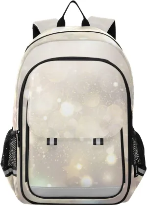 Backpack Stars Blink Light Travel Laptop Daypack Shoulder Bag Book Bag Daypack with Reflective Strip 12.9 ×17.7 In