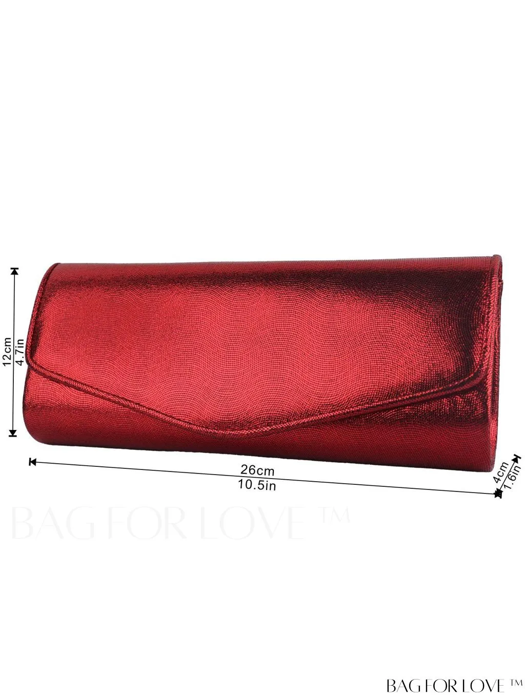 BagForLove - Chic Flap Clutch - Elegant Design with Metal Chain Strap