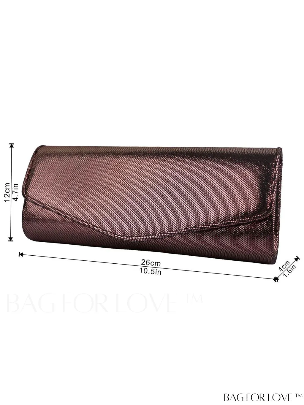 BagForLove - Chic Flap Clutch - Elegant Design with Metal Chain Strap