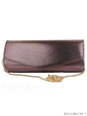 BagForLove - Chic Flap Clutch - Elegant Design with Metal Chain Strap