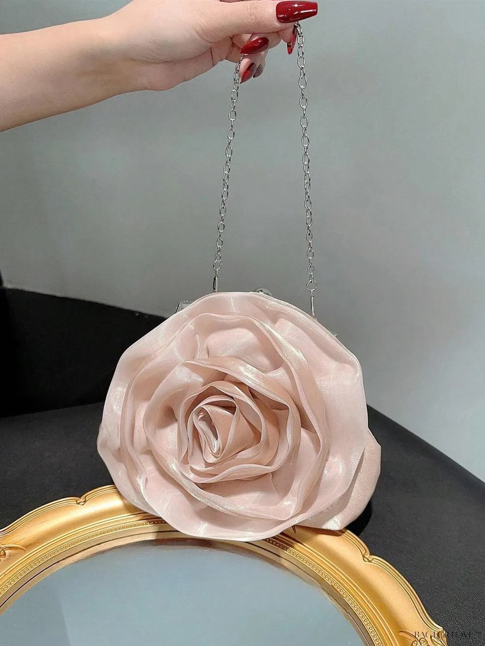 BagForLove - Elegant Bridal Handbag Features Delicate Flower Design
