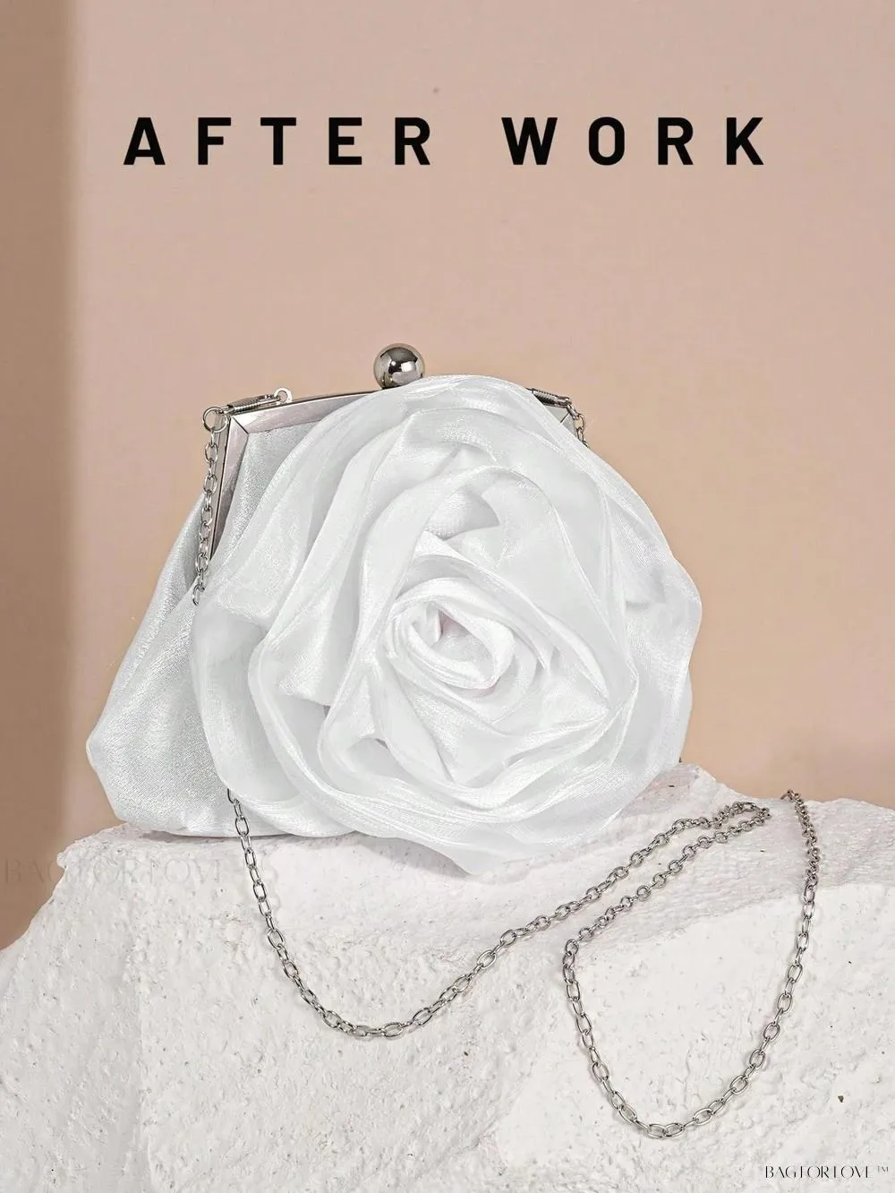 BagForLove - Elegant Bridal Handbag Features Delicate Flower Design