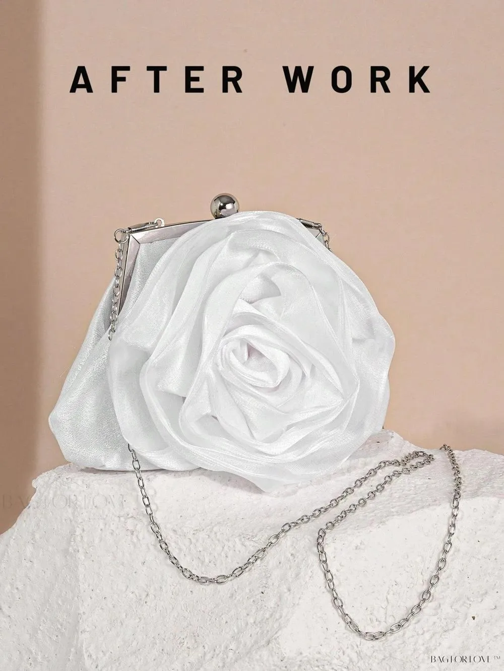 BagForLove - Elegant Bridal Handbag Features Delicate Flower Design