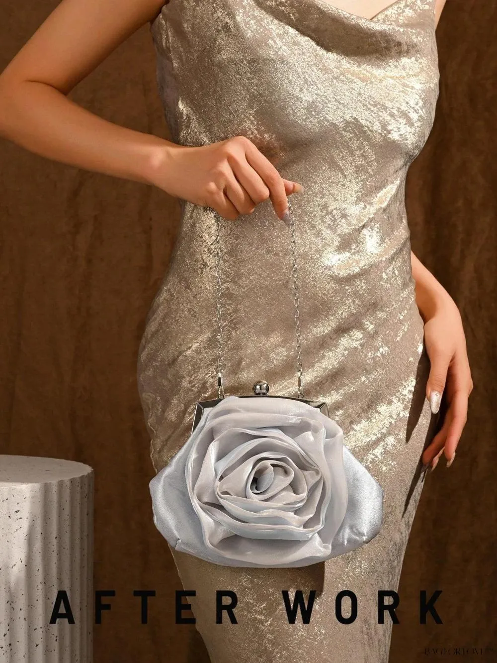 BagForLove - Elegant Bridal Handbag Features Delicate Flower Design