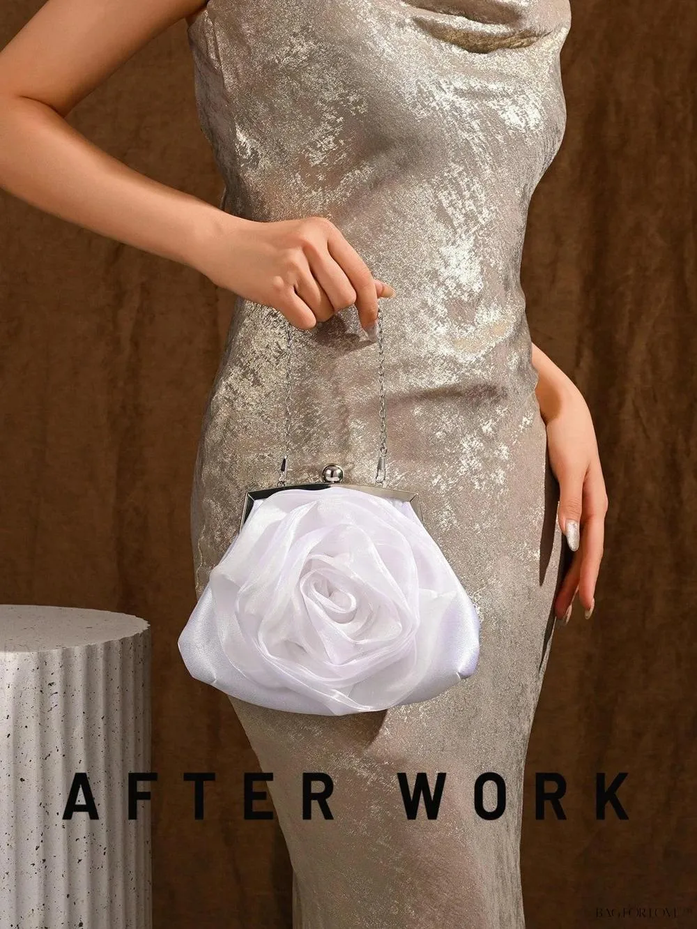 BagForLove - Elegant Bridal Handbag Features Delicate Flower Design
