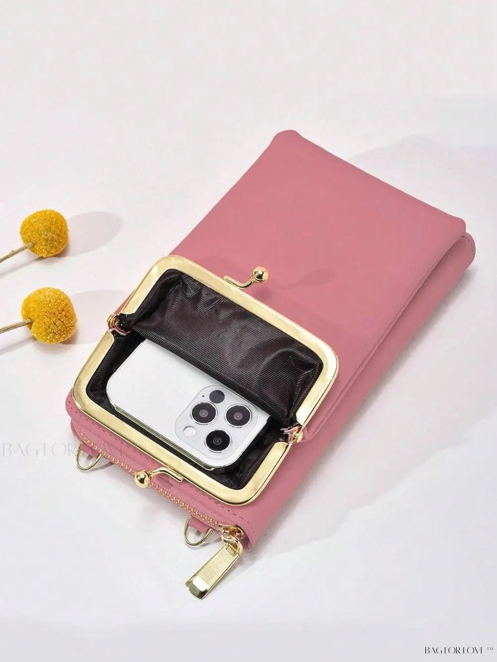 BagForLove - Long Wallet with Card Slots and Phone Pouch, Perfect for Ladies