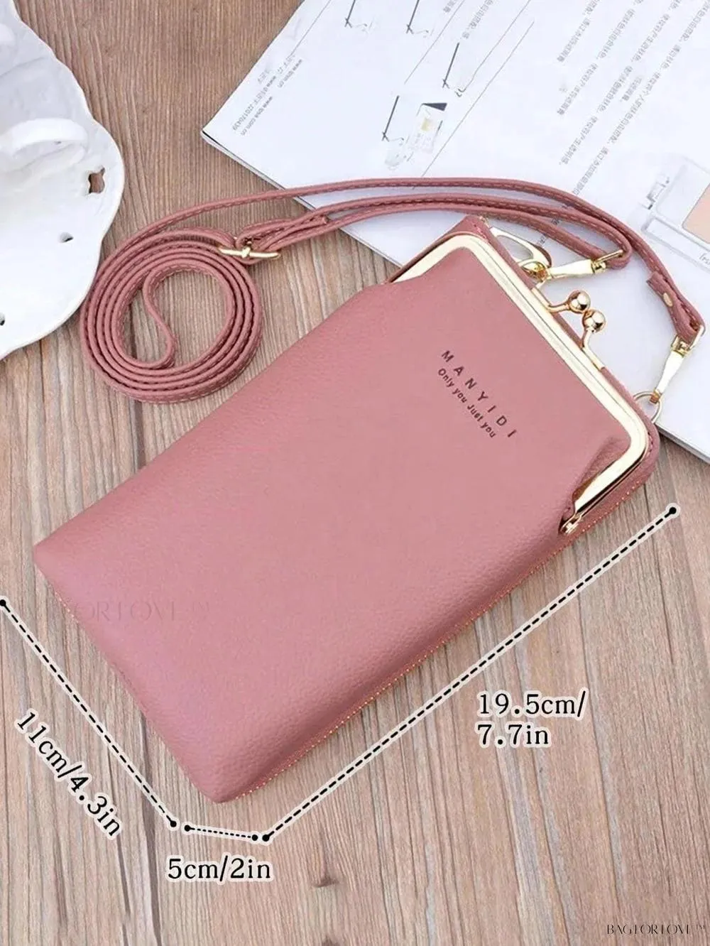 BagForLove - Long Wallet with Card Slots and Phone Pouch, Perfect for Ladies