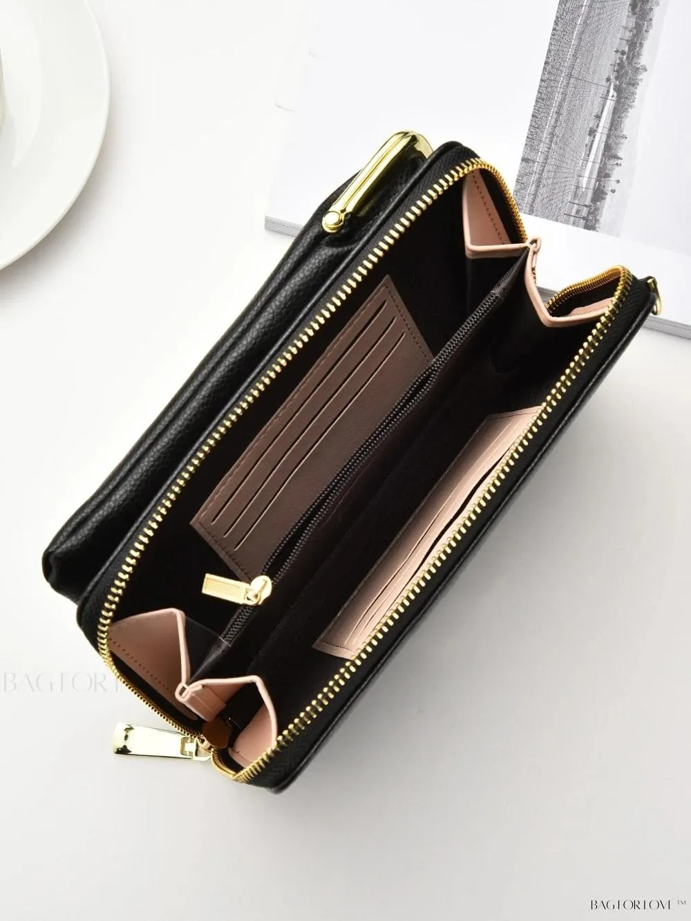 BagForLove - New Arrivals Women's Long Crossbody Shoulder Bag with Zipper and Button