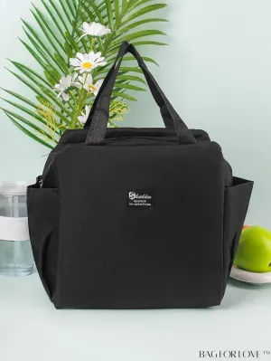 BagForLove - Waterproof & Insulated Aluminum Foil Lunch Bag with Double Pockets for Bento Box