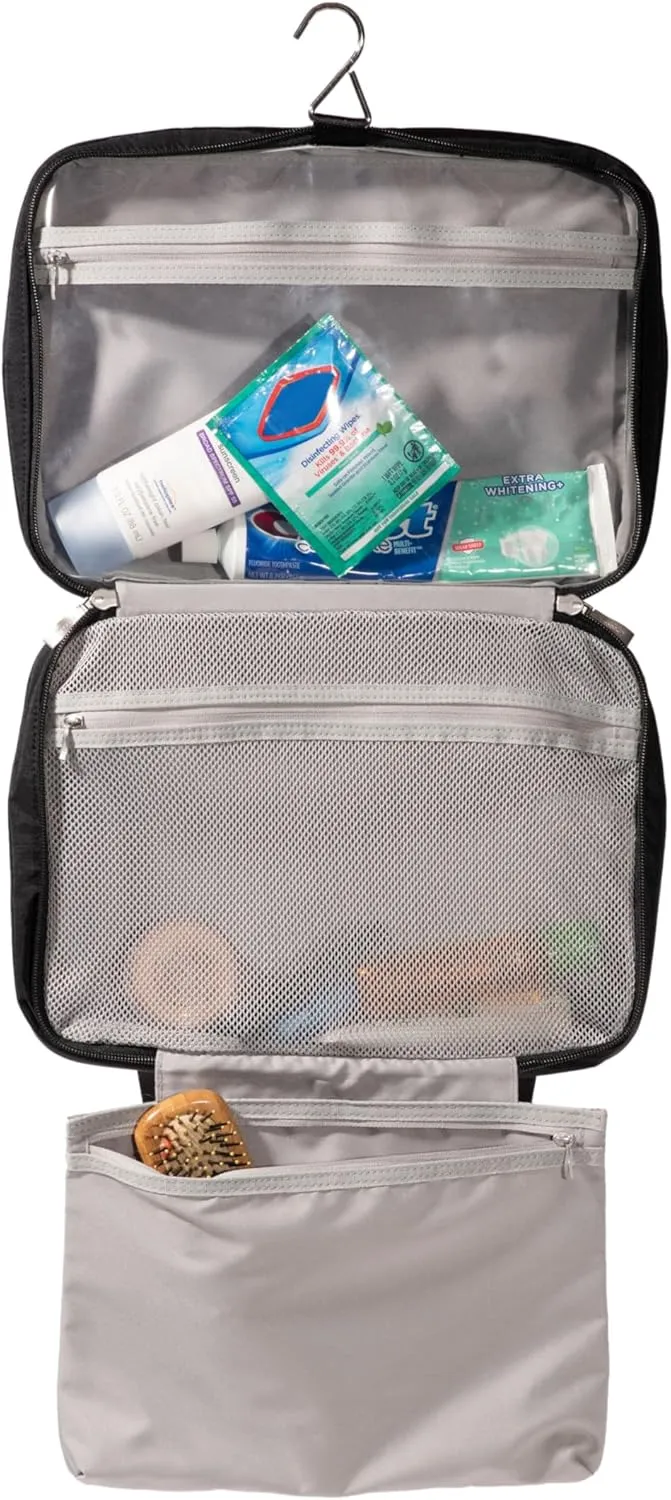 Baggallini Unisex's Large Hanging Travel Toiletry Kit-Lightweight 8x11 Inch Makeup Bag Toiltery