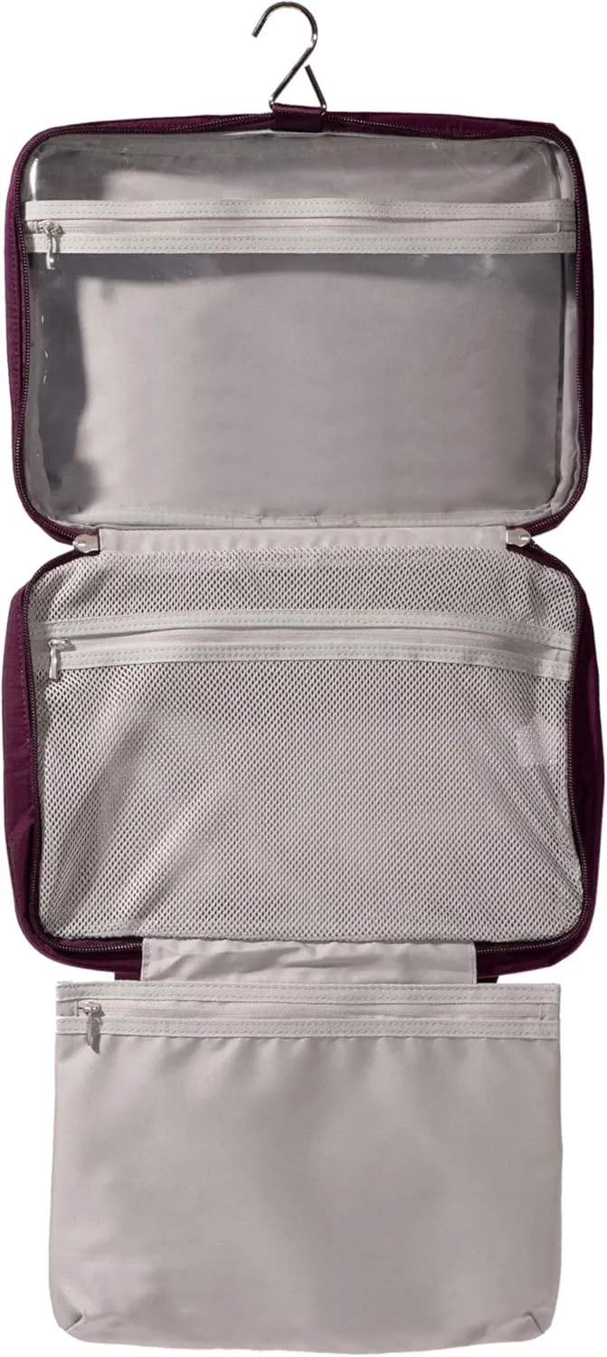 Baggallini Unisex's Large Hanging Travel Toiletry Kit-Lightweight 8x11 Inch Makeup Bag Toiltery