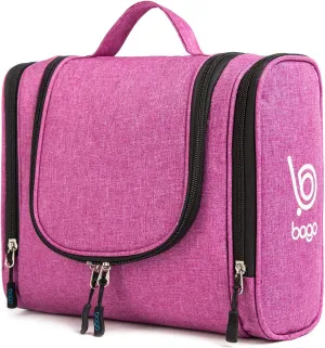 bago Travel Toiletry Bag for Women and Men - Large Waterproof Hanging Large Toiletry Bag for Bathroom and Travel Bag for Toiletries Organizer -Travel Makeup Bag (SnowPurple)