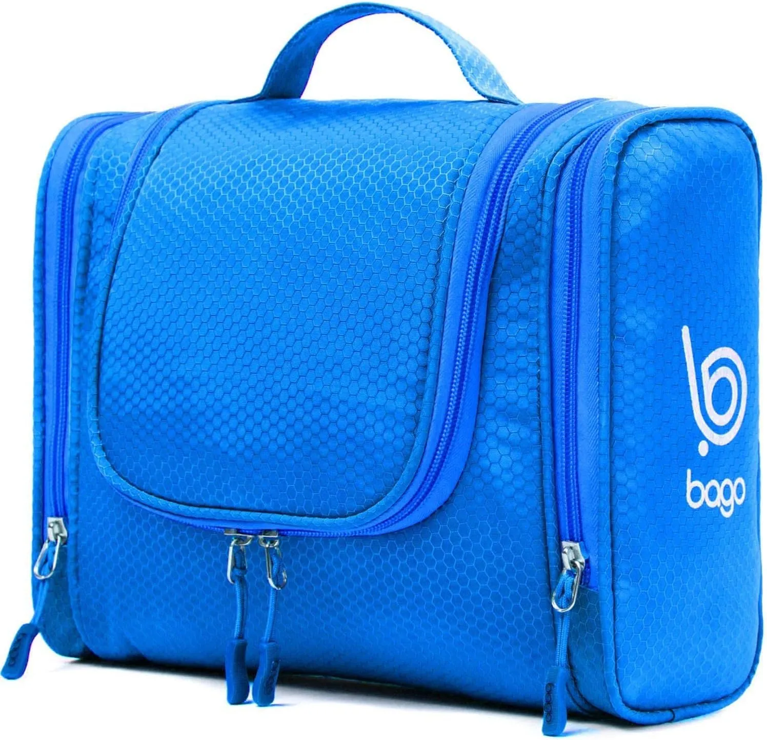 bago Travel Toiletry Bag for Women and Men X-Large Waterproof Hanging Large Toiletry Bag for Bathroom and Travel Bag for Toiletries Organizer -Travel Makeup Bag (Blue)