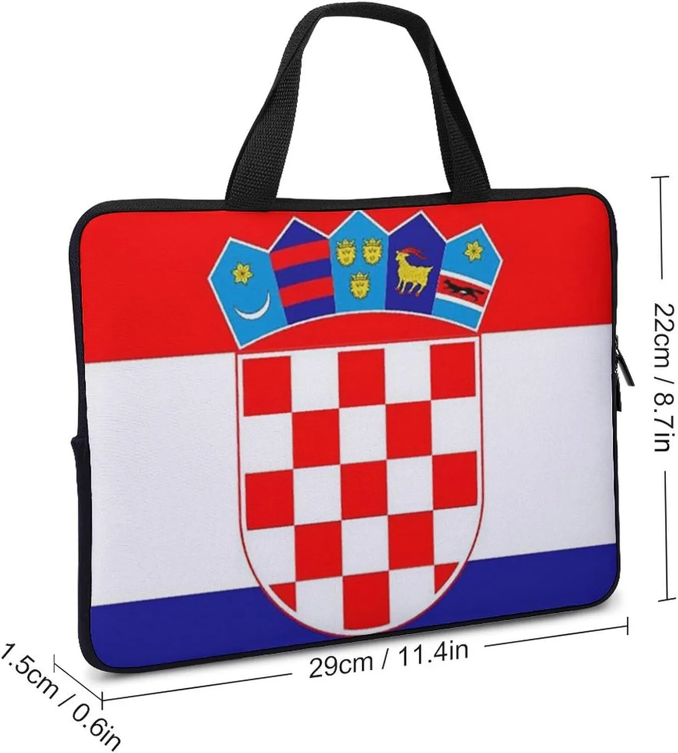 Bahamas Flag Teacher's Tote Men's Laptop Bag Leather Waterproof Briefcase Portable Pattern