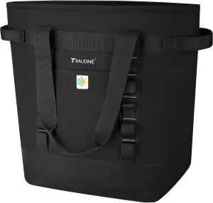 BALEINE Large 36-Can Cooler Bags Insulated, PEVA Soft Cooler Tote Bag, Insulated Grocery Bags with Zippered Top (8.5 Gallon, Black)