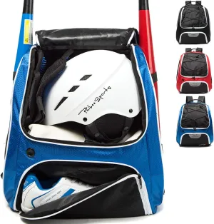 Baseball Bag - Baseball Backpack for Youth and Adults, Softball Bat Bag with Shoe Compartment and Fence Hook Hold Bat,Helmet,Glove and Shoes.