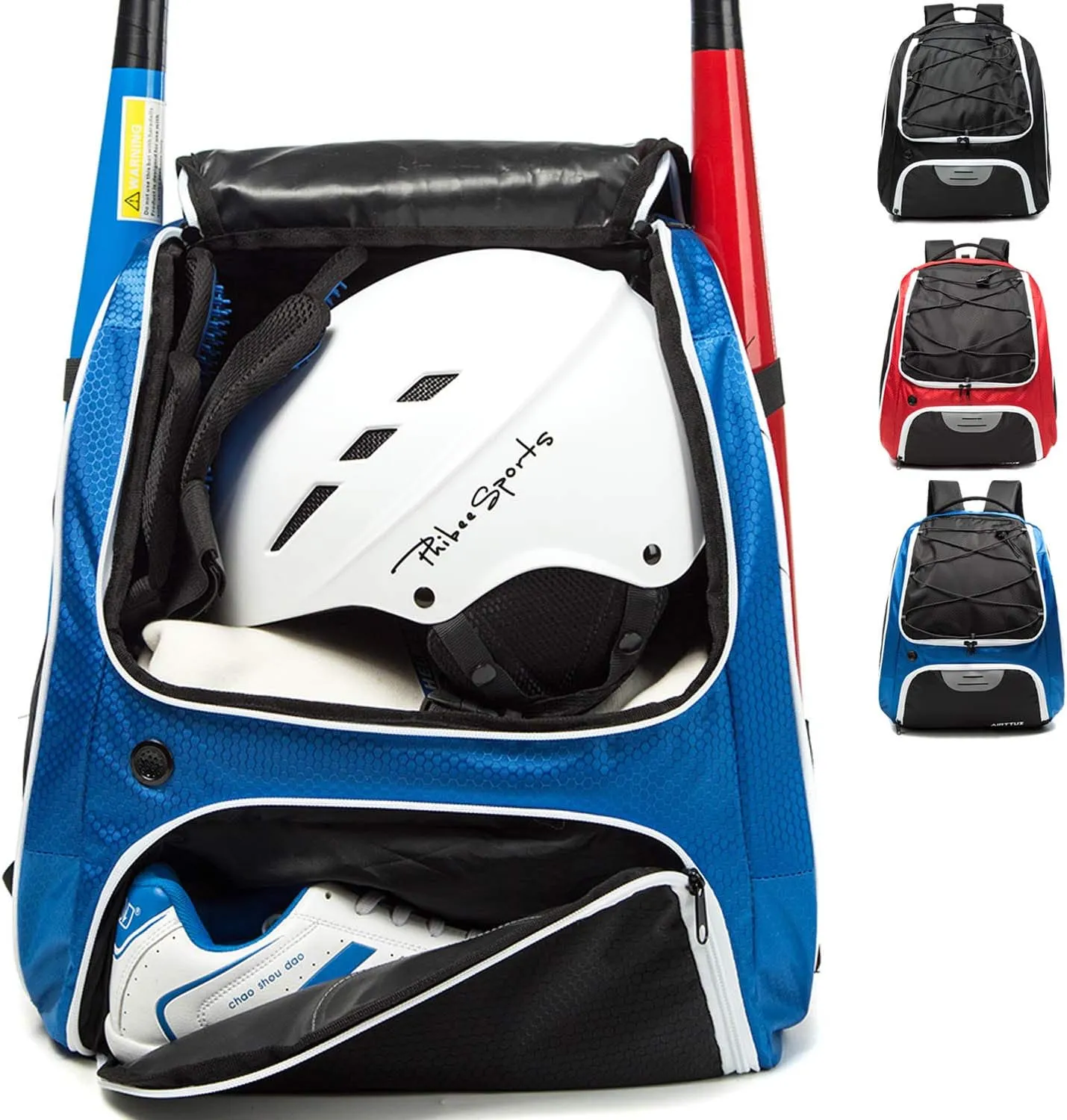 Baseball Bag - Baseball Backpack for Youth and Adults, Softball Bat Bag with Shoe Compartment and Fence Hook Hold Bat,Helmet,Glove and Shoes.