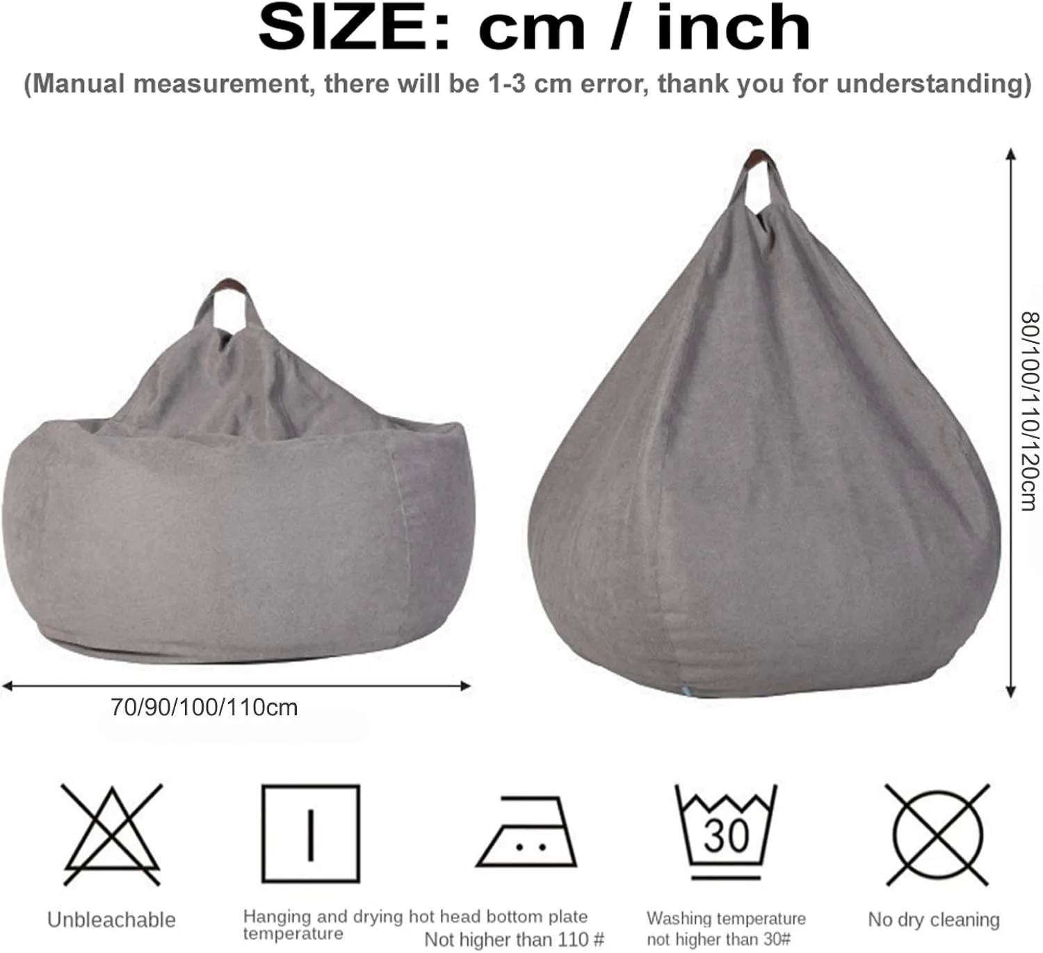 Bean Bag Game Chairs Cover, Without Filler, Comfortable Soft Back Design Complies with Ergonomic Made of Breathable Cotton and Linen Fabric,Lemon Yellow,XL
