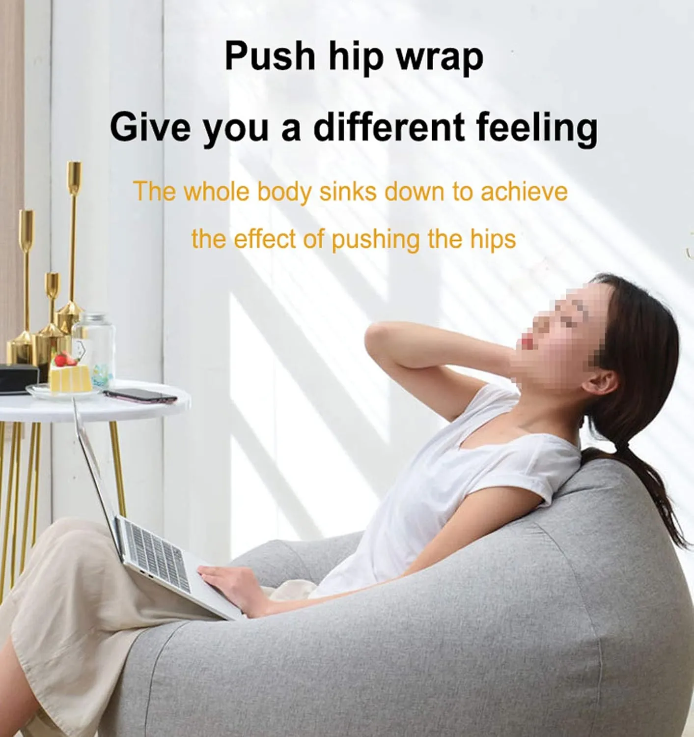 Bean Bag Game Chairs Cover, Without Filler, Comfortable Soft Back Design Complies with Ergonomic Made of Breathable Cotton and Linen Fabric,Lemon Yellow,XL