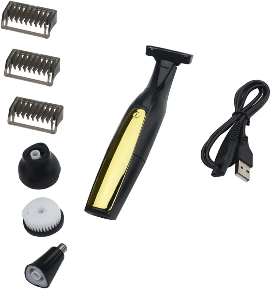Beaupretty 1Set Multi Functional Electric Shaver for Men Portable USB Rechargeable Razor with Nose Hair Trimming Tool Design for Convenient Travel and Efficient Shaving