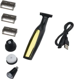 Beaupretty 1Set Multi Functional Electric Shaver for Men Portable USB Rechargeable Razor with Nose Hair Trimming Tool Design for Convenient Travel and Efficient Shaving