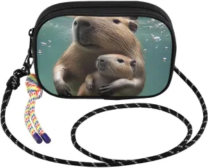 Beaver Swim Underwater Crossbody Bags for Women Cell Phone Purses Women's Shoulder Handbags Wallet Purse with Adjustable Strap
