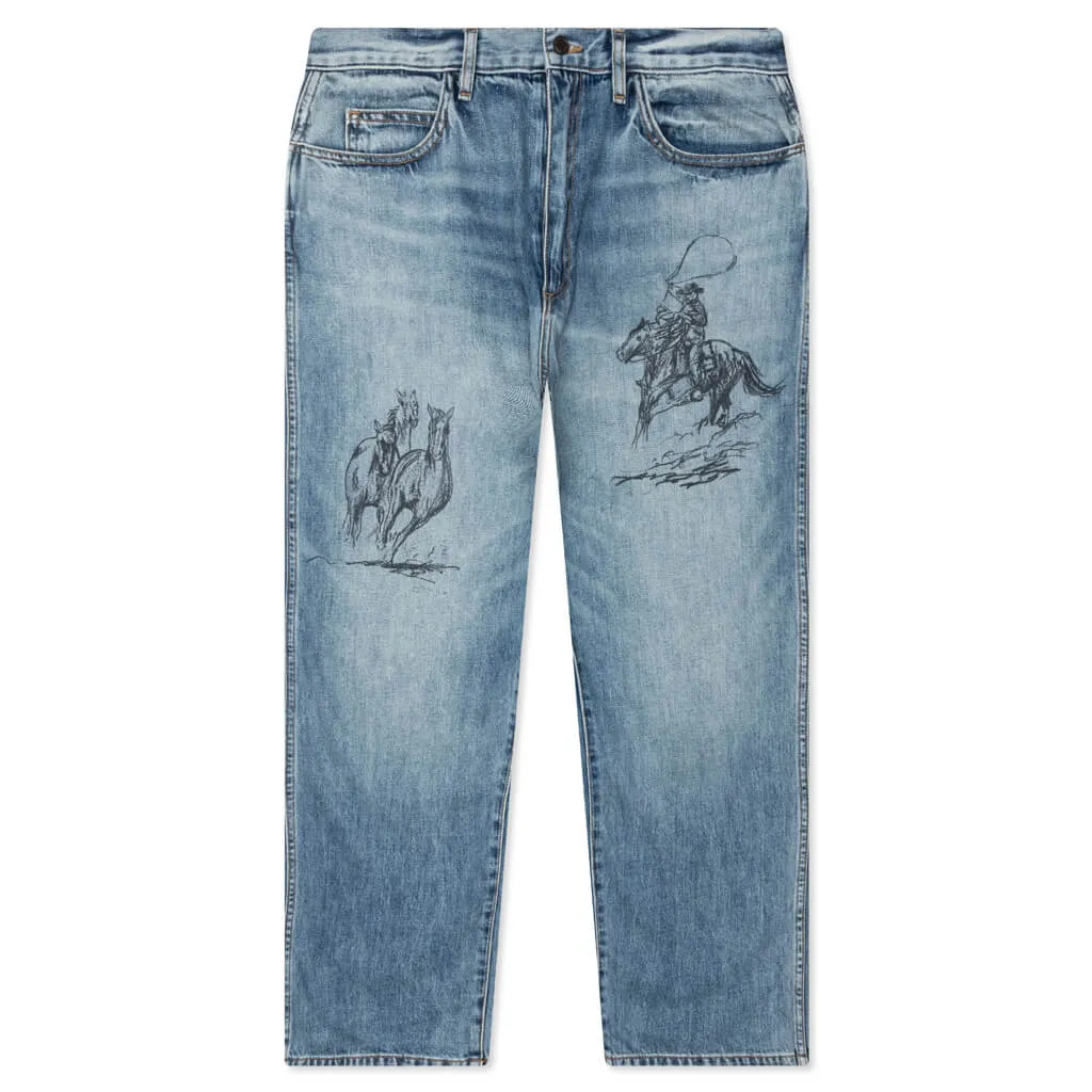 Better Days Straight Leg Jeans - Washed Denim