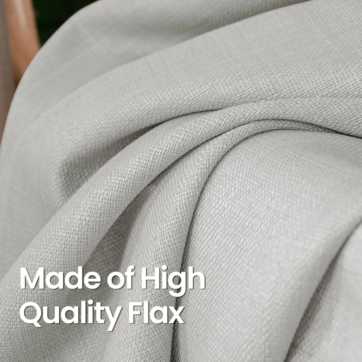 BGment Faux Linen Curtains for Living Room 84 Inch Length 2 Panels Set, Burlap Textured Thick Long Curtains Light Filtering Privacy Window Drapes with Grommet, 52 Inch Wide Each Panel, Light Grey