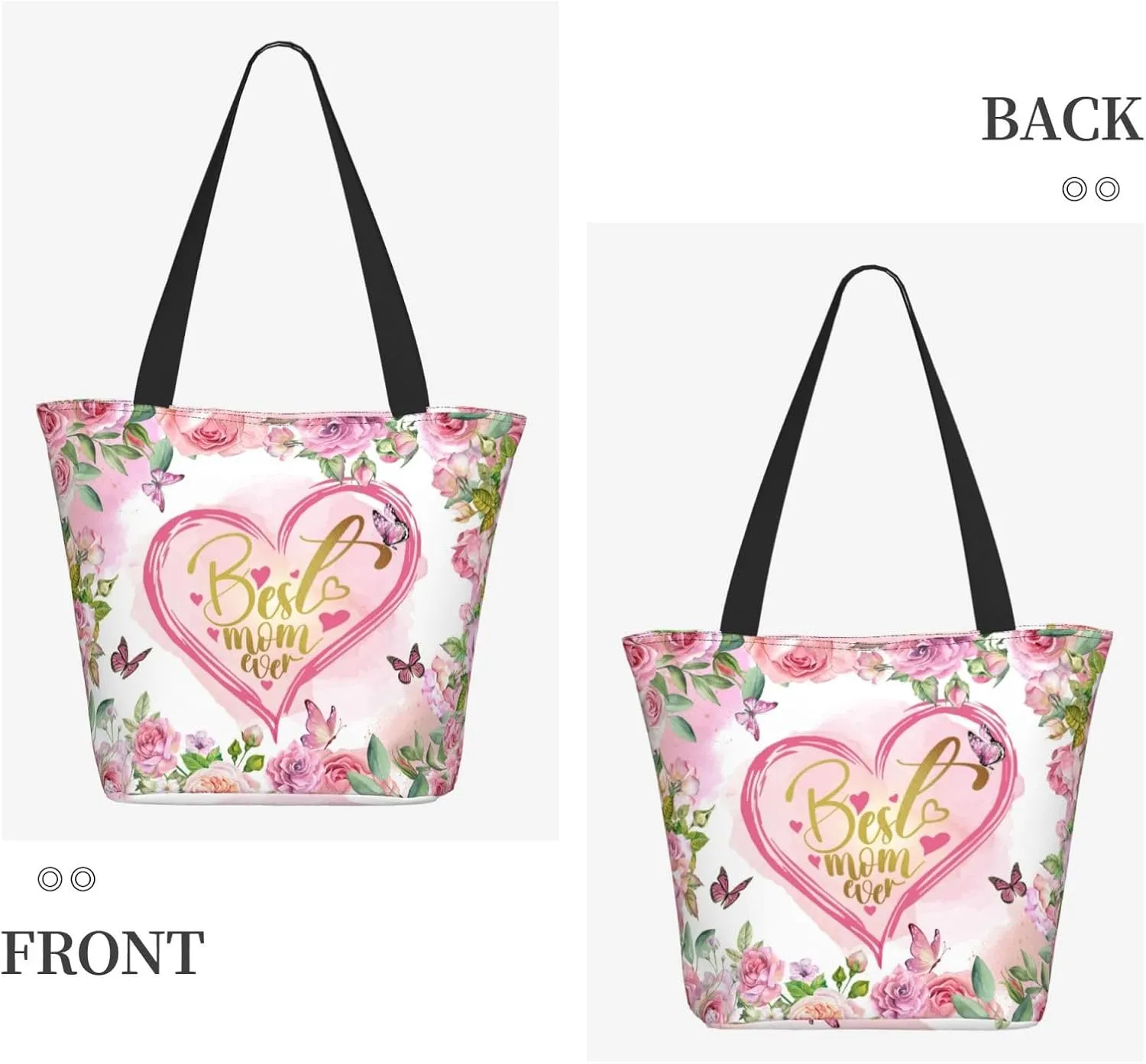 Bible Tote Bag for Women, Inspirational Scripture Christian Large Capacity Reusable Grocery Bags
