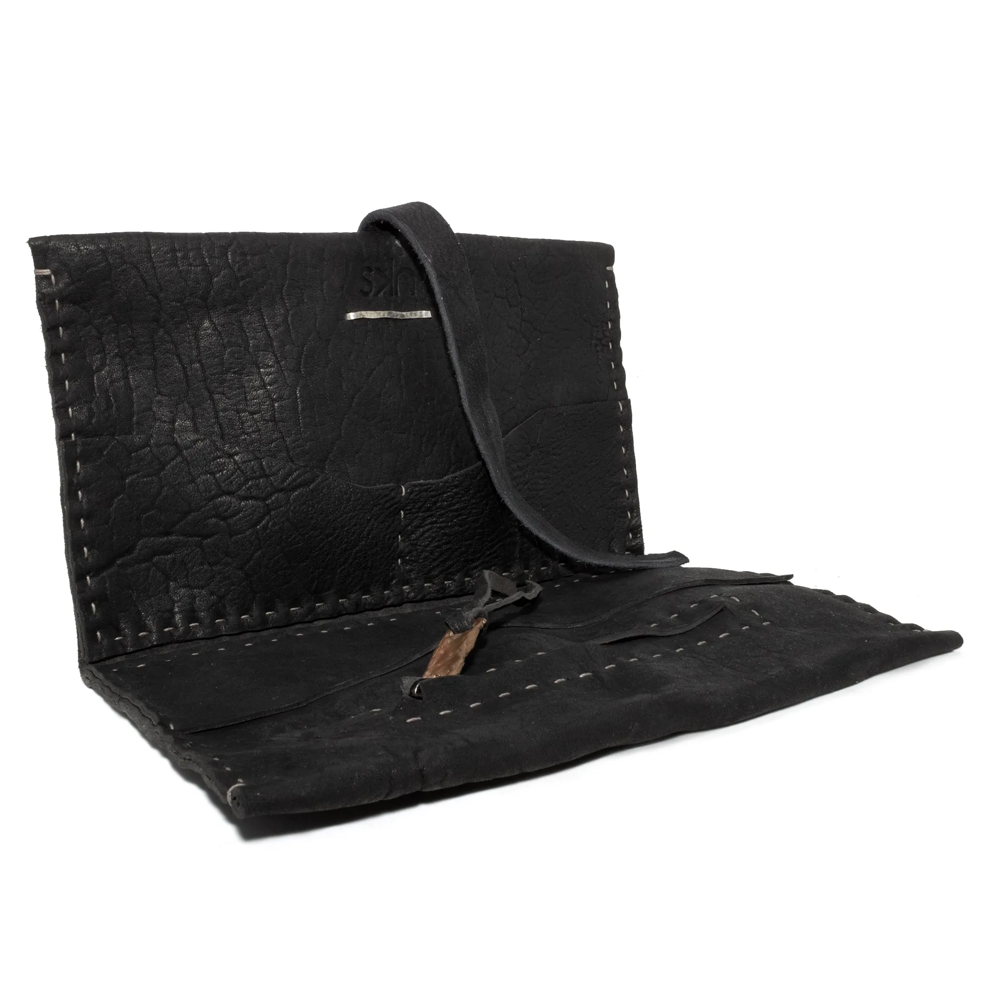 black culatta leather long wallet