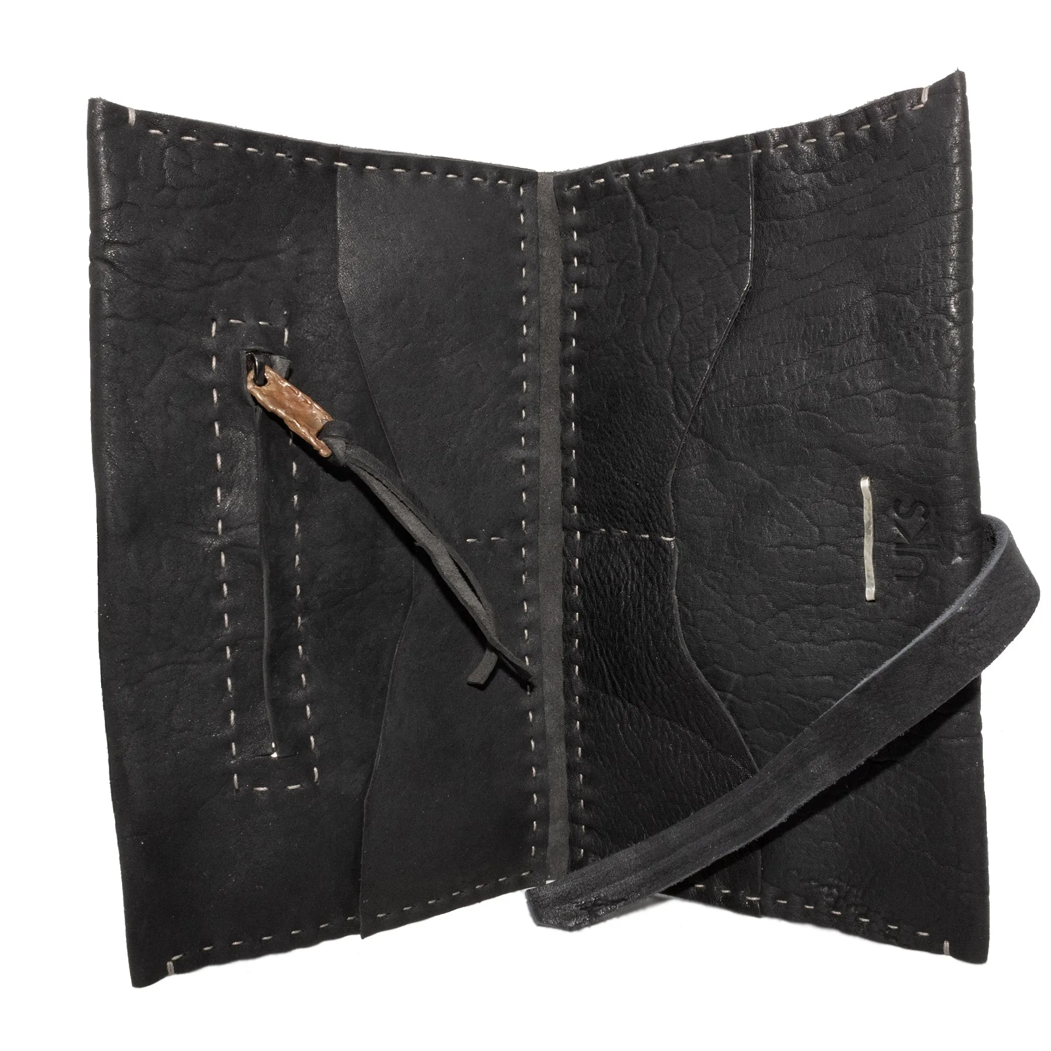black culatta leather long wallet