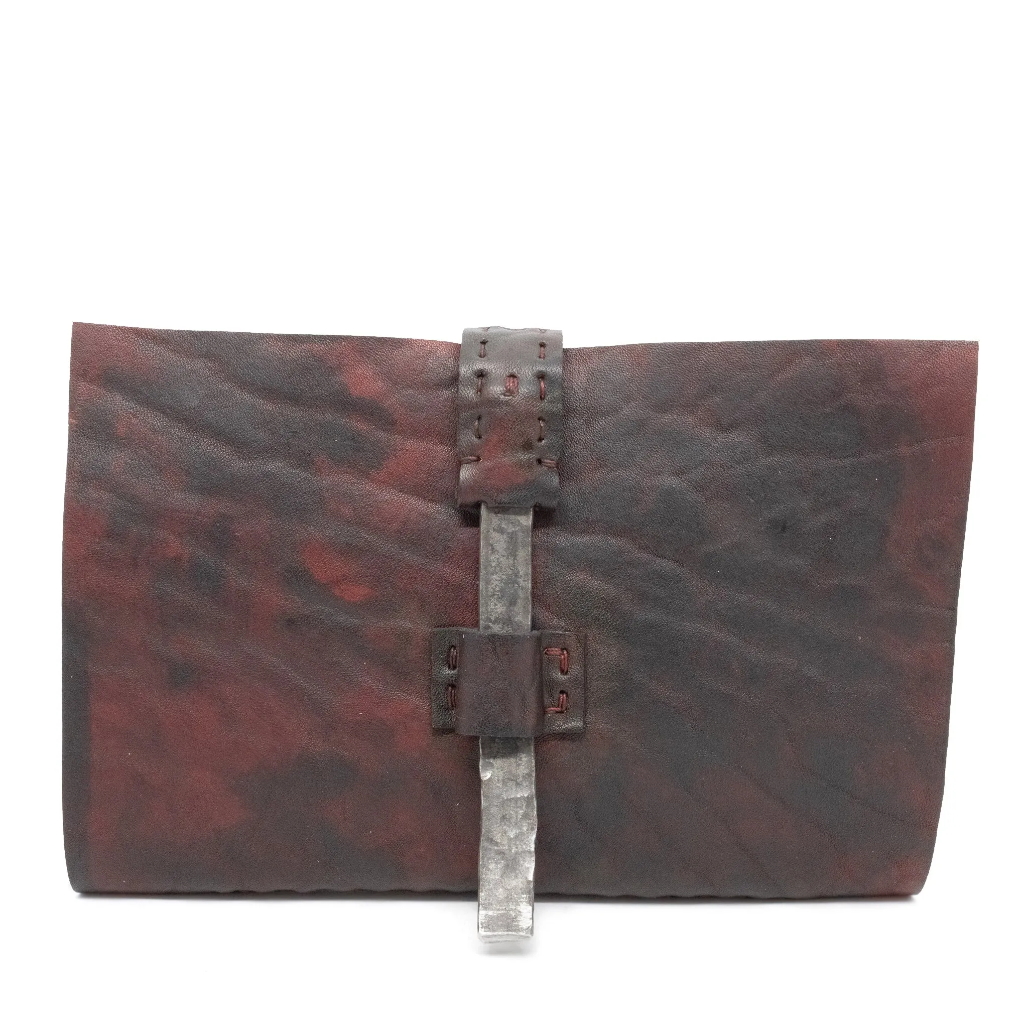 blood red culatta leather long wallet