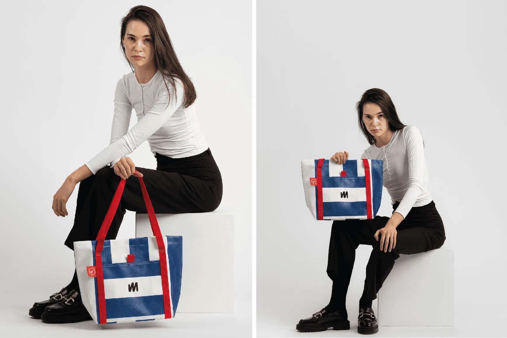 Blue Tote - Classic Stripe