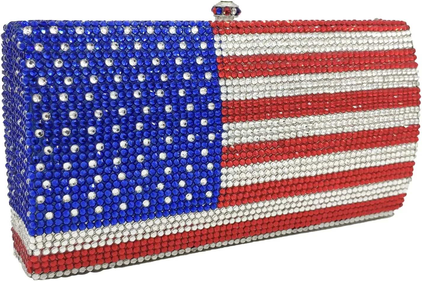 Boutique De FGG National Flag Crystal Clutch Purses Evening Bags and Handbags for Women Formal Party Rhinestones Bags