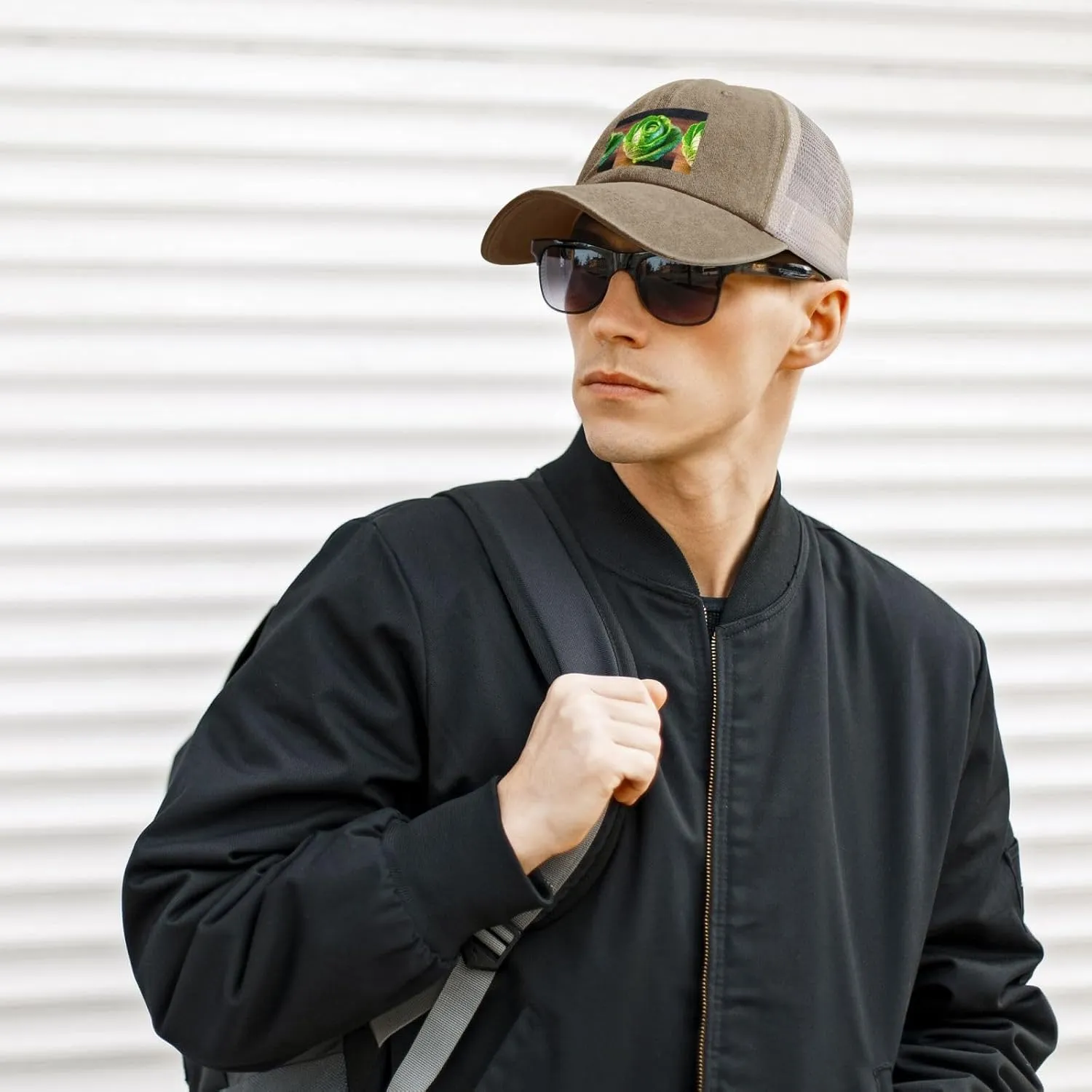 Bright Cabbage Printing Cowboy Adjustable Summer Hat Classic Design,Mesh Back for Breathability One Size for Outdoor