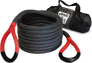 Bubba's Kinetic Snatch Rope with Carry Bag - 7/8 inch X 30 ft (22mm x 9m Long) (Vehicle Recovery)