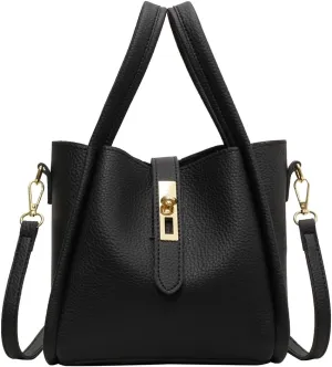 Bucket Bags for Women Vegan Leather Tote Bag Small Handbag Top Handle Bag Trendy Stachel Bag Crossbody Purse