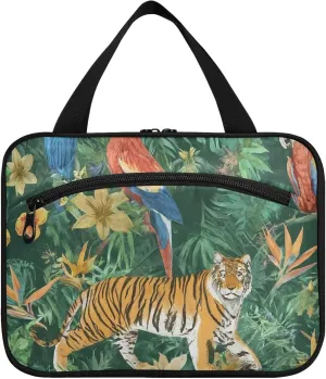 Burbuja Safari Wild African Animals Travel Toiletry Bag for Women, Hanging Waterproof Toiletry Bag Cosmetic Organizer for Toiletries Accessories, M