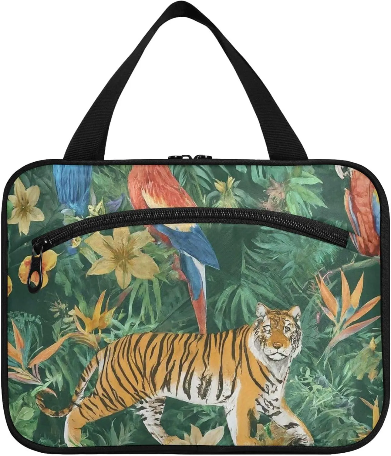Burbuja Safari Wild African Animals Travel Toiletry Bag for Women, Hanging Waterproof Toiletry Bag Cosmetic Organizer for Toiletries Accessories, M