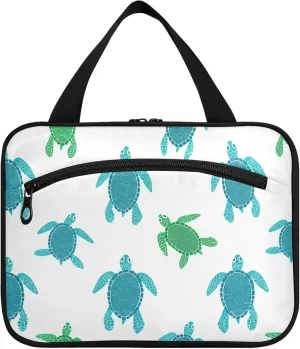 Burbuja Turtles Hanging Travel Toiletry Bag with Hook, Waterproof Toiletry Bag Cosmetic Organizer for Toiletries Bathroom for Women, L