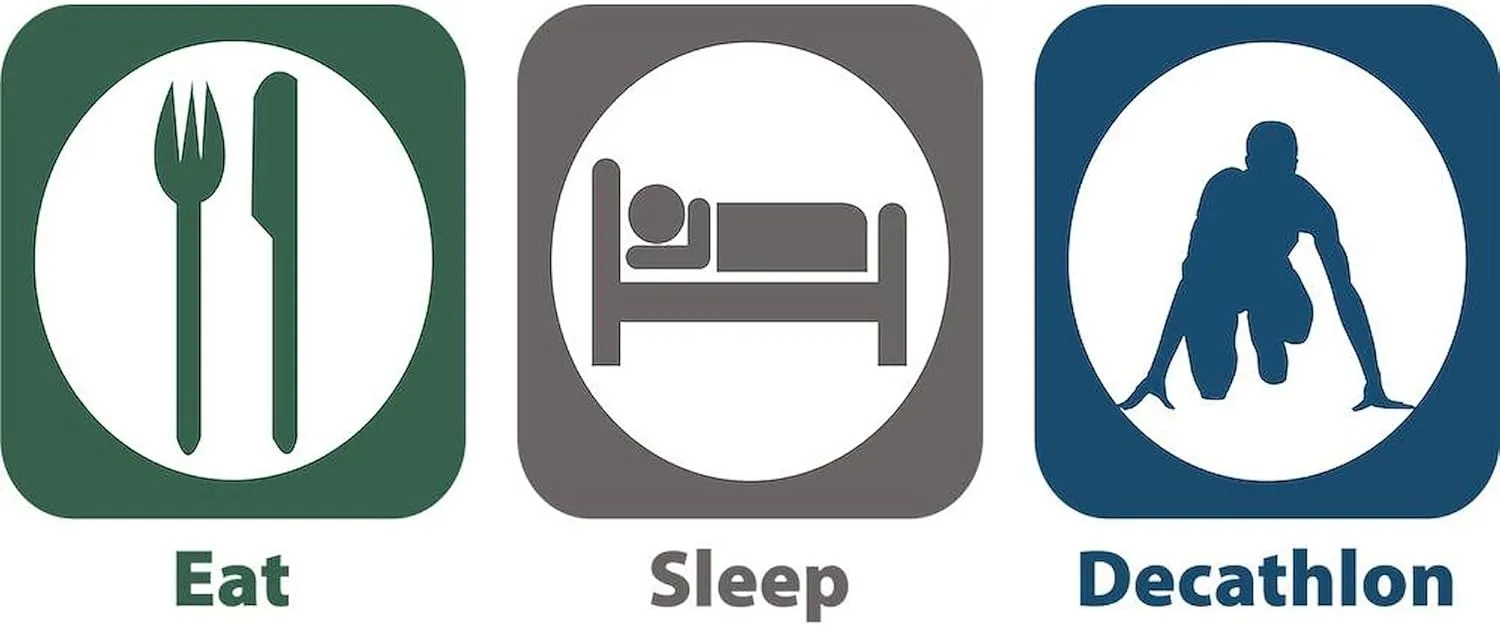 CafePress Eat Sleep Decathlon Large Mug 15 oz (444 ml) Ceramic Coffee Mug