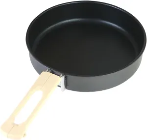 Camping Fry Pan Flat Griddle Pan Heat Resistant Lightweight Outdoor Cooking Foldable Handle Non Stick Skillet for Backpacking, L Aluminum Alloy