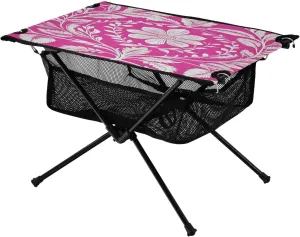 Camping Table Lightweight Portable Folding Table with Mesh Storage Net Flower Twisted Vines Ideal for Camping Hiking Beach Picnic Travel Backyard
