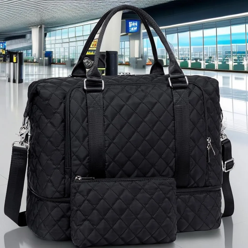 CAMTOP Women Ladies Travel Weekender Bag Overnight Duffel Carry-on Tote Bag fit 15.6 Inch Laptop Computer
