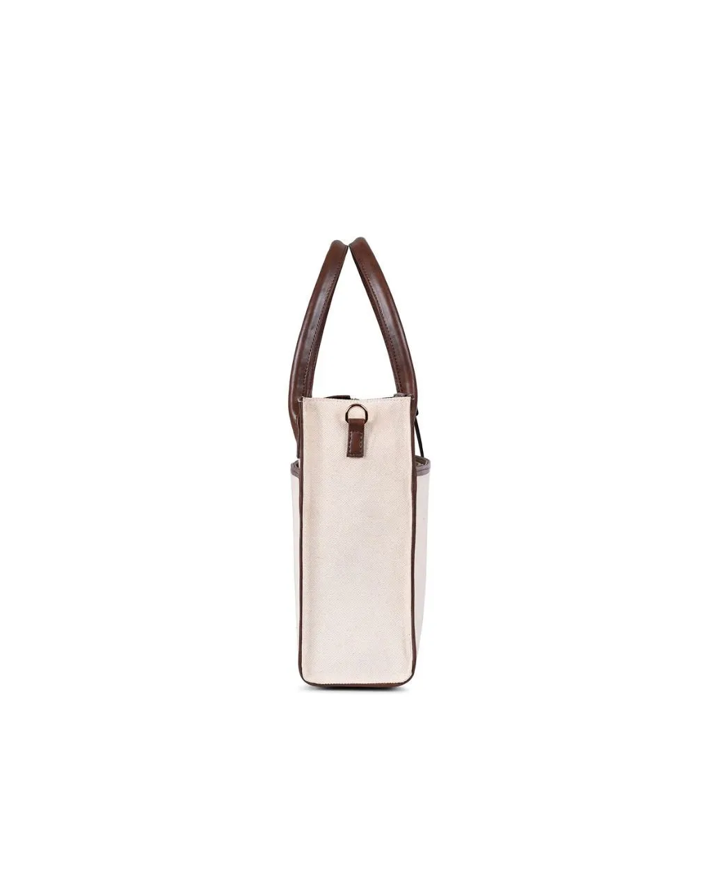 CANDICE CANVAS TOTE | BEIGE & BROWN | MEDIUM