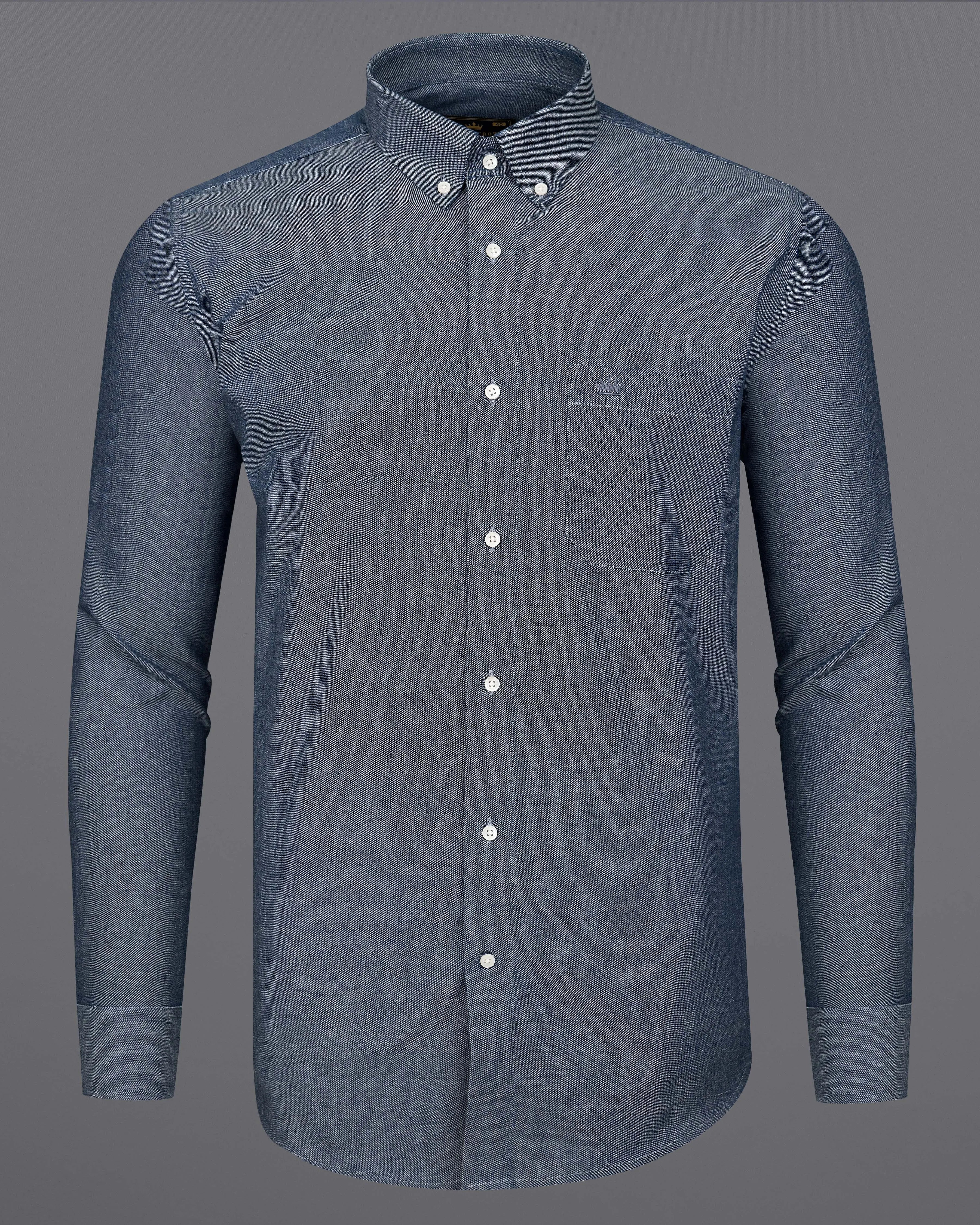 Carbon Blue Button Down Denim Shirt