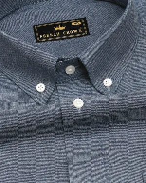Carbon Blue Button Down Denim Shirt