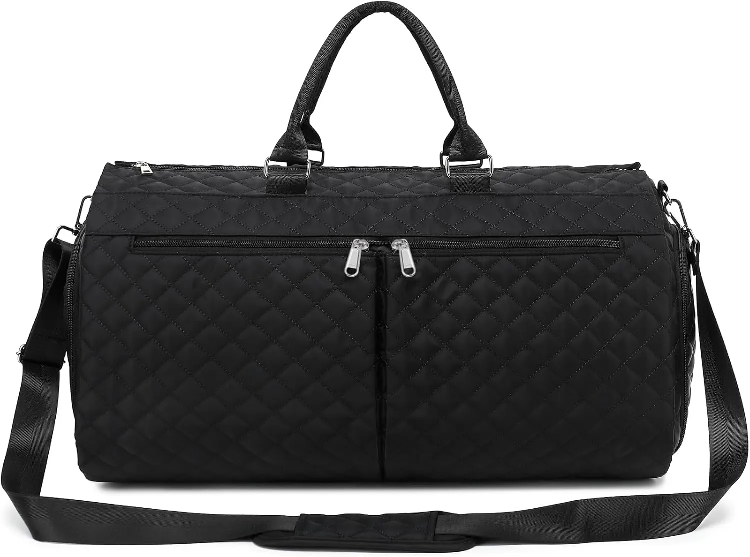 Carry on Garment Bag, 2 in 1 Convertible Travel Bags Premium SBS Zipper & Upgraded Anti-Slip Zipper Design, Detachable Shoulder Strap Duffle Bag with Toiletry Compartment & Shoe Pouch for Women Men