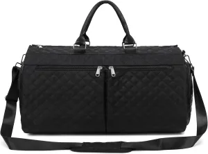 Carry on Garment Bag, 2 in 1 Convertible Travel Bags Premium SBS Zipper & Upgraded Anti-Slip Zipper Design, Detachable Shoulder Strap Duffle Bag with Toiletry Compartment & Shoe Pouch for Women Men
