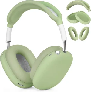Case for Airpods Max Headphones, Ear Pad Case Cover/Ear Cups Cover/Headband Cover for AirPods Max (USB-C/Lightning)(2024/2020),Silicone for Airpod Max, Accessories Cases(Cactus Green)
